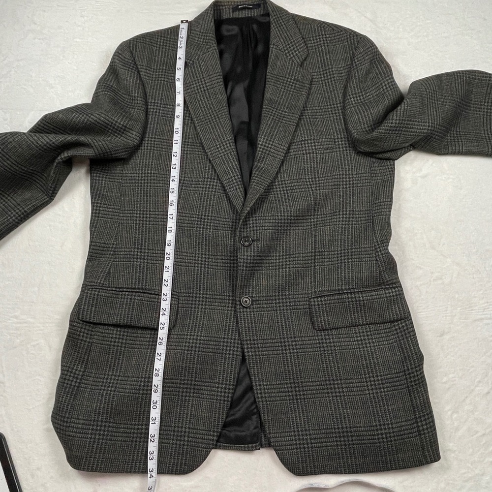 Jos A Bank Corporate Collection 43T‎ Blazer Grey Glen Plaid Pure Wool Sport Coat - Picture 9 of 14